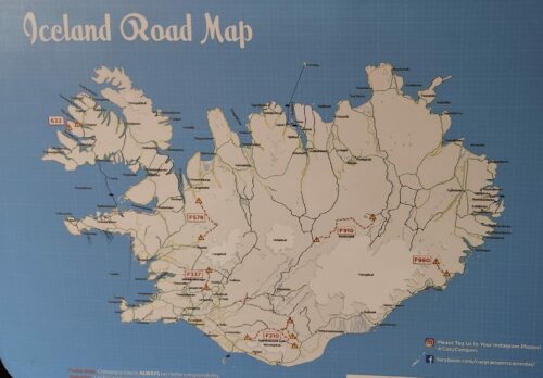 Map of the country and island of Iceland