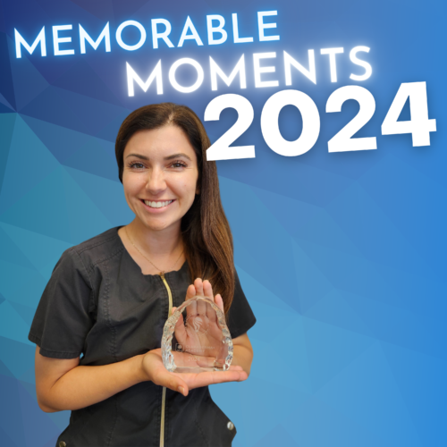 Client holding an award memorable moment in 2024